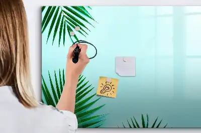 Tableau magnétique à dessiner motif feuilles de palmier