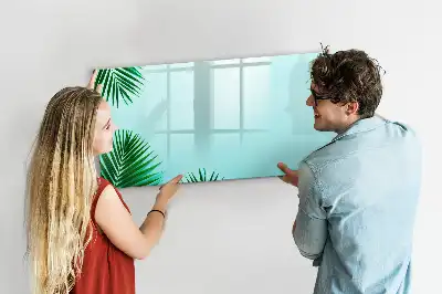 Tableau magnétique à dessiner motif feuilles de palmier