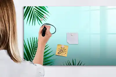 Tableau magnétique à dessiner motif feuilles de palmier