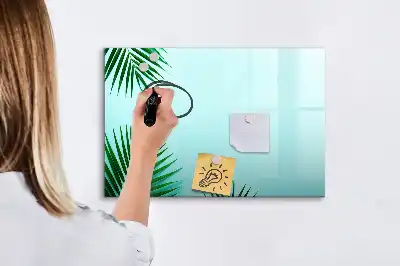 Tableau magnétique à dessiner motif feuilles de palmier