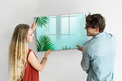Tableau magnétique à dessiner motif feuilles de palmier