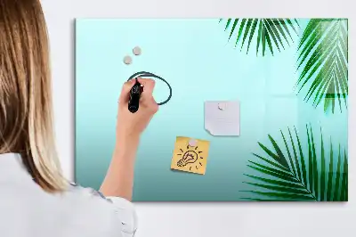 Tableau magnétique pour dessiner motif feuilles exotiques