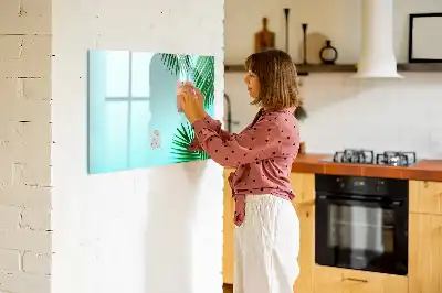 Tableau magnétique pour dessiner motif feuilles exotiques