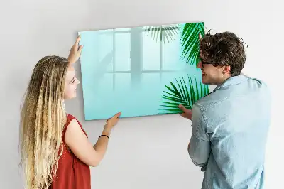 Tableau magnétique pour dessiner motif feuilles exotiques