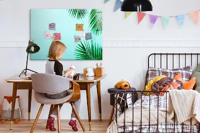 Tableau magnétique pour dessiner motif feuilles exotiques