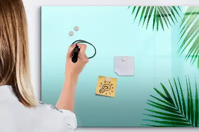 Tableau magnétique pour dessiner motif feuilles exotiques