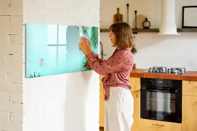 Tableau magnétique pour dessiner motif feuilles exotiques