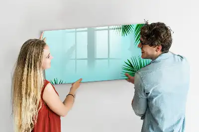 Tableau magnétique pour dessiner motif feuilles exotiques