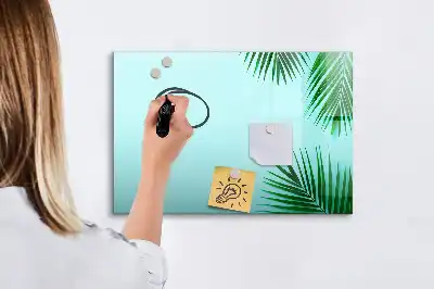 Tableau magnétique pour dessiner motif feuilles exotiques