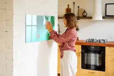 Tableau magnétique pour dessiner motif feuilles exotiques