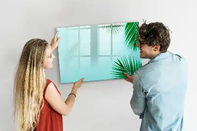 Tableau magnétique pour dessiner motif feuilles exotiques