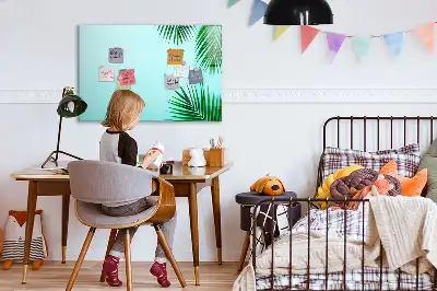 Tableau magnétique pour dessiner motif feuilles exotiques