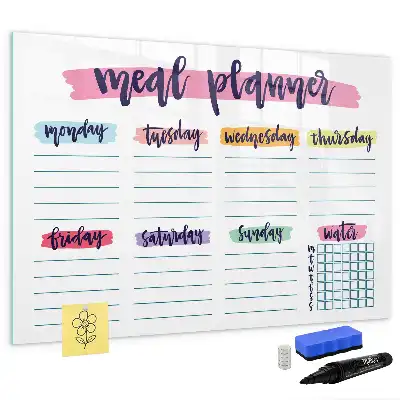 Tableau magnétique pour dessiner menu hebdomadaire