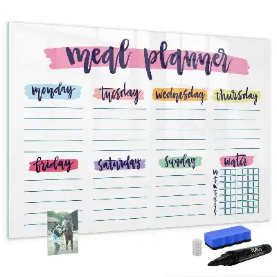 Tableau magnétique pour dessiner menu hebdomadaire