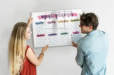 Tableau magnétique pour dessiner menu hebdomadaire