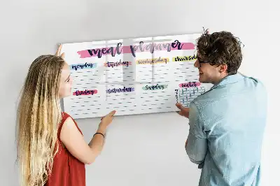 Tableau magnétique pour dessiner menu hebdomadaire