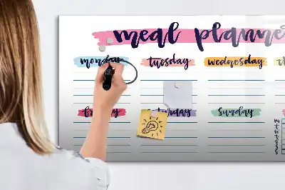 Tableau magnétique pour dessiner menu hebdomadaire