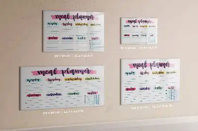 Tableau magnétique pour dessiner menu hebdomadaire