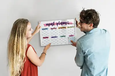 Tableau magnétique pour dessiner menu hebdomadaire