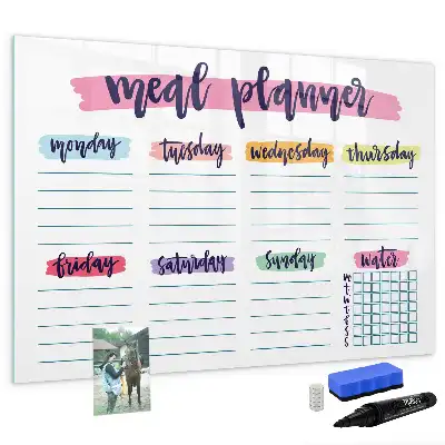 Tableau magnétique pour dessiner menu hebdomadaire