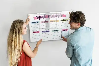 Tableau magnétique pour dessiner menu hebdomadaire