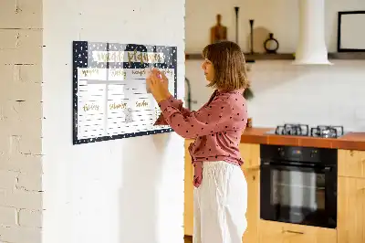 Tableau magnétique pour dessiner modèle planificateur de repas céleste