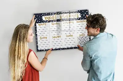 Tableau magnétique pour dessiner modèle planificateur de repas céleste