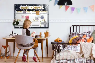 Tableau magnétique pour dessiner modèle planificateur de repas céleste