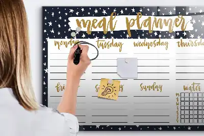 Tableau magnétique pour dessiner modèle planificateur de repas céleste