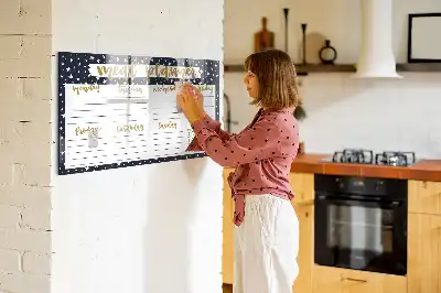 Tableau magnétique pour dessiner modèle planificateur de repas céleste