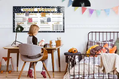 Tableau magnétique pour dessiner modèle planificateur de repas céleste