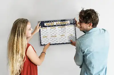 Tableau magnétique pour dessiner modèle planificateur de repas céleste