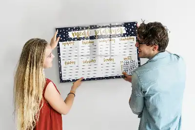 Tableau magnétique pour dessiner modèle planificateur de repas céleste
