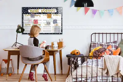 Tableau magnétique pour dessiner modèle planificateur de repas céleste