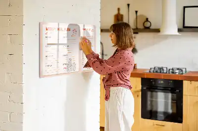 Tableau magnétique à dessiner planificateur de repas rétro