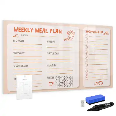 Tableau magnétique à dessiner planificateur de repas rétro