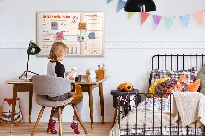 Tableau magnétique à dessiner planificateur de repas rétro