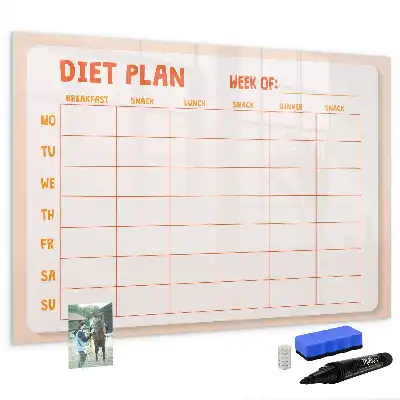 Tableau magnétique pour planification de repas hebdomadaires à dessiner