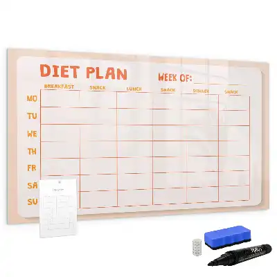Tableau magnétique pour planification de repas hebdomadaires à dessiner