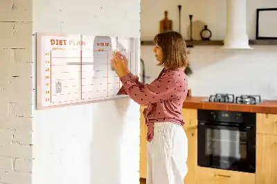 Tableau magnétique pour planification de repas hebdomadaires à dessiner