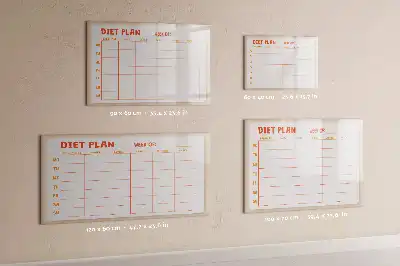 Tableau magnétique pour planification de repas hebdomadaires à dessiner