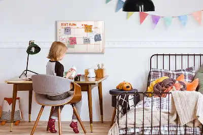 Tableau magnétique pour planification de repas hebdomadaires à dessiner