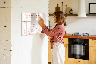 Tableau magnétique pour planification de repas hebdomadaires à dessiner