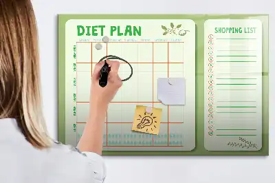 Tableau magnétique pour dessiner menu hebdomadaire