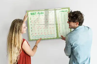 Tableau magnétique pour dessiner menu hebdomadaire