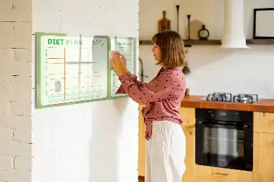 Tableau magnétique pour dessiner menu hebdomadaire