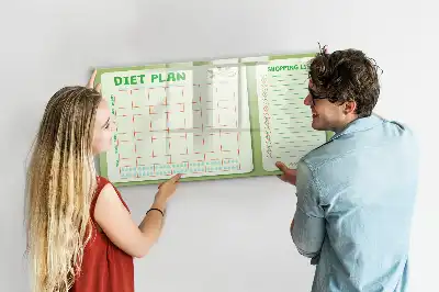 Tableau magnétique pour dessiner menu hebdomadaire