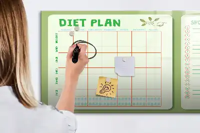 Tableau magnétique pour dessiner menu hebdomadaire