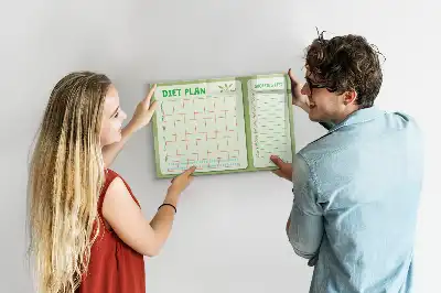 Tableau magnétique pour dessiner menu hebdomadaire