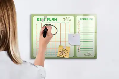 Tableau magnétique pour dessiner menu hebdomadaire